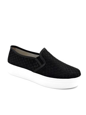 Tênis Slip On Flatform Tressê Preto Shoes 6001
