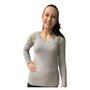 Blusa Alpelo Feminina Modal Bordada Cinza 4171