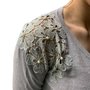 Blusa Alpelo Feminina Modal Bordada Cinza 4171