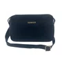 Bolsa Feminina Transversal de Couro Brilho da Pele Preta 256