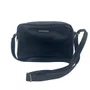 Bolsa Feminina Transversal de Couro Brilho da Pele Preta 396