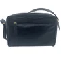 Bolsa Feminina Transversal de Couro Brilho da Pele Preta 396