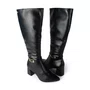 Bota Dakota Cano Longo Preta D2752 Salto Bloco