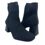 Bota Knit Bebecê Preta Salto Confortável Tipo Meia 4414262