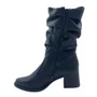 Bota Mississipi Slouch Salto Bloco Cano Médio Preta 502