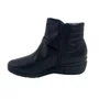 Bota Piccadilly Preta 117136 Cano Curto Anabela Térmica