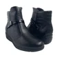 Bota Piccadilly Preta 117136 Cano Curto Anabela Térmica