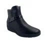 Bota Piccadilly Preta 117136 Cano Curto Anabela Térmica