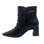 Bota Piccadilly Preta 764030 Cano Curto Salto Bloco
