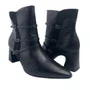 Bota Piccadilly Preta 764030 Cano Curto Salto Bloco