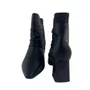 Bota Piccadilly Preta 764030 Cano Curto Salto Bloco