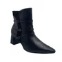 Bota Piccadilly Preta 764030 Cano Curto Salto Bloco