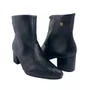 Bota Ramarim Couro Preta 2657101 Cano Curto Bico Fino