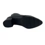 Bota Ramarim Couro Preta 2657101 Cano Curto Bico Fino