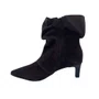 Bota Slouchy Couro Camurça Bottero Marrom 378302 Salto Baixo