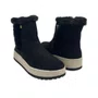 Bota Via Marte Preta 25900709 Cano Curto Camurça Pelo