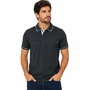 Camisa Polo Masculina Sallo Slim Fit Chumbo 0071