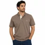 Camisa Polo Masculina Sallo Slim Fit Marrom 4711