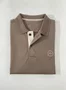 Camisa Polo Masculina Sallo Slim Fit Marrom 4711