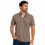 Camisa Polo Masculina Sallo Slim Fit Marrom 4711