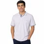 Camisa Polo Masculina Sallo Slim Fit Piquet Branca 0037