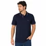 Camisa Polo Sallo Slim Fit 0019 Azul Marinho em Malha Piquet