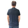 Camisa Sallo Gola Polo Plus Size Preta com Azul 7169
