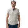 Camisa Sallo Gola Polo Slim Básica Bege 4711