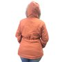 Jaqueta Dunialin Parca Plus Size com Pelo Terracota 2229