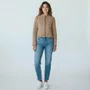 Jaqueta Feminina Suede Alpelo com Recortes Caramelo 40600029