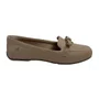 Loafer Softli Bege 10386 Super Conforto Laço
