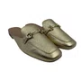 Mule Usaflex Couro com Detalhe Dourado 40025