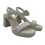 Sandália Casual Couro Bottero Salto Bloco Off White 356310