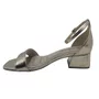 Sandália Casual Salto Bloco Baixo Bebecê Dourada 5250146