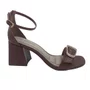Sandália Casual Salto Bloco Bebecê Marrom 6030125