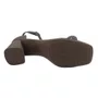 Sandália Casual Salto Bloco Dakota com Strass Cinza 9766