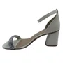 Sandália Casual Salto Bloco Dakota Strass Off White 9766