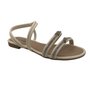Sandália Mississipi Rasteira Nude com Strass 9653