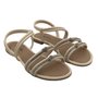 Sandália Mississipi Rasteira Nude com Strass 9653