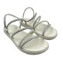 Sandália Moleca Papete Calce Fácil Strass Off White 5525104