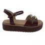 Sandália Papete Ramarim Flatform Marrom 2543204