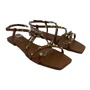 Sandália Rasteira Sua Cia com Spike Marrom 16133