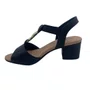 Sandália Salto Bloco Comfortflex Calce Fácil Preta 2557403