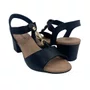 Sandália Salto Bloco Comfortflex Calce Fácil Preta 2557403