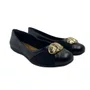 Sapatilha Joanete Comfortflex Preta com Enfeite 2663301