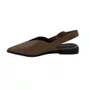 Sapatilha Slingback Offline Bico Fino Marrom 24397