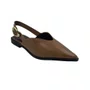Sapatilha Slingback Offline Bico Fino Marrom 24397