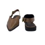 Sapatilha Slingback Offline Bico Fino Marrom 24397