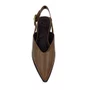 Sapatilha Slingback Offline Bico Fino Marrom 24397
