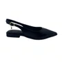 Sapatilha Slingback Offline Bico Fino Preta 24395